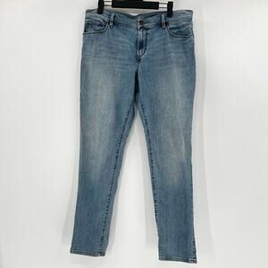 Ann Taylor‎ Relaxed Skinny Blue Faded Denim Jeans 30